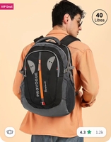 Colourblocked Backpack with Reflective Strip 31L 40 L