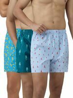 XYXX Men's Cotton Regular Printed Boxers Pack of 3


