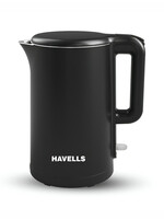  Havells Black 1250 W Double Wall Stainless Steel Inner Body Electric Kettle 1.5 L - Electric Kettle 