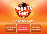 Amazon Mega Tv Fest Up To 65% off + Bank Offers 