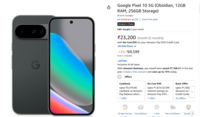 Google Pixel 10 5G 256GB at INR 66,119 with Amazon ICICI card cashback
