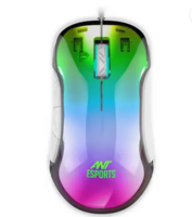 Ant Esports GM610 7D Crystal Full RGB, Instant 825 Chip, 7 Adjustable DPI Up to 12800 Wired Ambidextrous Optical Gaming Mouse (USB 3.0, Black)