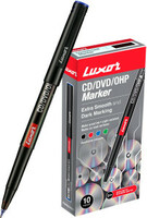 LUXOR Blue CD/DVD/OHP Marker  (Set of 10, Blue)