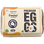 fresho! Premium Large White Eggs - Protein & Vitamin Rich, 6 pcs