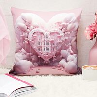 STITCHNEST Gift for Boyfriend Girlfriend Husband Wife Couples Girls Boys Printed Jute Cushion Cover, Set of 1 (16x16 Inches) 