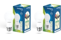 Crompton Param LED Bulb | 12W | Cool Day Light | B22 Base | 180 Degree Coverage | 4kV Surge Protection | 440V High Voltage Protection | Pack of 2 