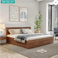 Wakefit Taurus Engineered Wood Queen Box Bed  (Finish Color - Columbian Walnut, Delivery Condition - Knock Down)