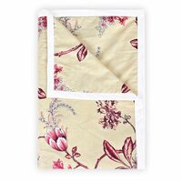 Divine Casa Floret 100% Cotton Double Dohar | 120 GSM | Soft & Lightweight Throw Blanket 