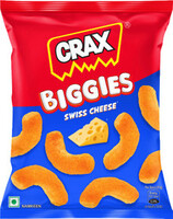 CRAX Biggies Swiss Cheese Puffs Snacks (Namkeen) (65 g)