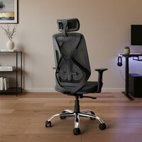 Vergo Transform Classic Ergonomic Mesh Office Chair, High Back, Lumbar Support, Adjustable Armrests, Single Tilt-Lock Recline, Heavy-Duty Metal Base, WFH/Study/Computer Desk (Black)
