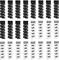 Lapster 24 pcs (Grey&Black) Spiral Charger Spiral Charger Cable Protectors for Wires(grey-12 & black-12)