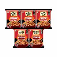 WickedGud Korean Instant Noodles Fiery 2X Spicy Pack of 5 | Whole Wheat