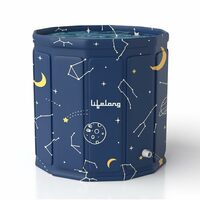 Lifelong Portable & Foldable Bath Tub with Inflatable Pillow for Adults | Ice Bathtub, Steam Bath Water Tub for Home, Bathroom Spa & Stress Relief | Leakproof, Sturdy with Dual Drainage (LLEBT09)
