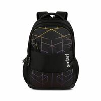 Safari Hitech Large Size 35 Ltrs Water Resistant Standard 4 Compartment Backpack - Black