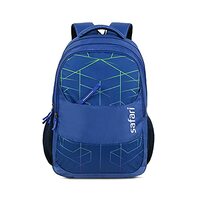 Safari Hitech Large Size 35 Ltrs Water Resistant Standard 4 Compartment Backpack - Blue