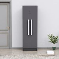 Wooden Almirah for Clothes, Door for Bedroom  (Slate Grey)