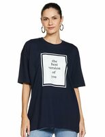 T2F Women's Cotton Oversized Fit T-Shirt (Pack of 3)