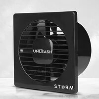Unleash Storm 6 inch(150MM) Cut Out Size Exhaust Fan For Kitchen Bathroom, Bathroom Exhaust Fan Ventilation Fan Axial Fan, 2 years Warranty (Size: 18x18 cm,Cut-Out Size:- 6 inch (Black)