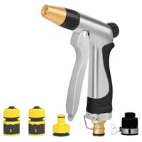 Deli DL8072 1400W Sprayer Gun Kit with 4 Connection Nozzles and 3 Modes Water High-Pressure 6-8M Car Washer Spray Pump for Agriculture Plant Gardening Greenhouse Planting Washing (Pack of 1)