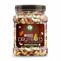 Go Vegan Healthy Nutmix 100gm, Dried Almonds, Black Raisins, Cashewnuts, Cranberries, Black Dates & Many More. (Jar Pack)