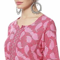 Rangriti Pink Liva Straight Kurta
