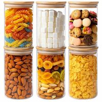 Home Puff Glass Grocery Container 750 ml (Pack of 6, Transparent)  at ₹1509 on Flipkart 