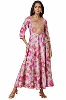 Rangmanch by Pantaloons Women's Polyester Blend Classic Maxi Ethnic Dresses
