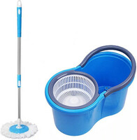JSN Spin Floor Cleaning Easy Bucket Mop with 1 Microfiber Refill Head Mop Set
