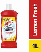 Harpic Bathroom Cleaner Liquid, Lemon - 1 Litre | New Thicker Bathroom Floor Cleaner | Red Harpic 