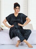 MALANI LOUNGEWEAR Women Printed Black Top & Pyjama Set on Flipkart