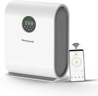 Honeywell Air Touch V5 4 stage filtration, Covers 589 sq.ft,H13 HEPA Filter, WiFi App&Voice Control, Filter Life Upto 9000 Hrs, Removes 99.99%PM2.5, AQI LED Display Portable Room Air Purifier  (White)