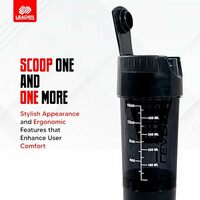 Gym Shaker Pro Cyclone Bottle 500ml - Leakproof, Sturdy, BPA Free - Ideal for Protein, Preworkout| Advanced Mixing Technology - Extra Compartment for Supplements