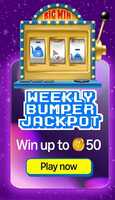 Weekly bumper jackpot , win up to 50 funzone points