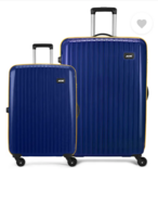 ALFA by VIP  Hard Body Set of 2 Luggage 4 Wheels - Excel 2 (Small 55cm| Medium 65cm) Suitcase With Combination Lock - Blue