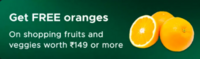 Get FREE Orange on order of veg/fruit worth Rs. 149 or More 