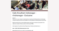 Cafe Amudham Indiranagar - FREE SAMPLING - Exclusive for indiranagar (Bangalore)