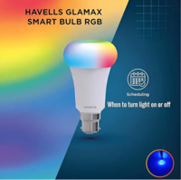 Havells Glamax White & Yellow 9W B22 WiFi LED Smart Bulb Compatible With Amazon Alexa