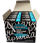 Apsara White Dustless Chalks [ 10*10 pcs ] at Rs 25
