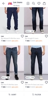 Lee jeans starting from Rs 985