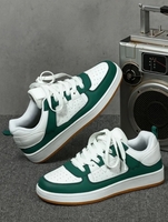 Nilatin Men's White & Green Low-Top Sneakers - Casual Shoes Casual Attire (Spring/Fall) Sneakers For Men on Flipkart 