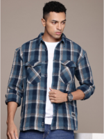 Roadster Men Relaxed Checked Pure Cotton Casual Shirt