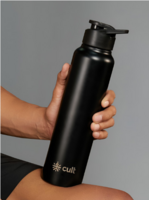 CULT Black Brand Logo Stainless Steel Light-weight Flask - 1L