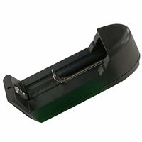 Li-Ion Universal Battery Charger for 18650/16340/14500/17500 Series Li-ion Cell, Single 3.7v Battery Charger for Rechargeable Battery, Colour - Black (1-Slot-Charger)