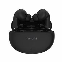 Philips TAT1269 Bluetooth Truly Wireless in Ear Earbuds with mic, 13mm Drivers, Bluetooth 5.4, 40H Playtime, IPX5, Fast Charging, Touch Controls, Voice Assistant, Mono Mode, LED Indicator (Deep Black)