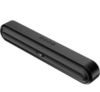 boAt Aavante Bar 490 10W Signature Sound, Dual Full-Range Drivers,7 HRS Battery, Built-in Mic,2.0 CH, Free Music Streaming on JioSaavn, Bluetooth Sound Bar, Soundbar Speaker (Classic Black)