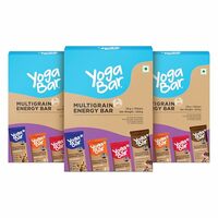 Yogabar Multigrain Energy Bars, 30 Bars | Healthy Diet with Fruits, Nuts, Oats and Millets | Gluten Free and High Protein Crunchy Granola Bars | Packed with Chia and Sunflower Seeds