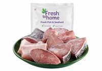 Amazon Now- FreshToHome Catla | fish size: 1kg to 2Kg | Bengali Cut Headless | 480g to 500g Pack