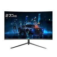 GEONIX Neon 27" LED Curved Monitor 68.58 CM,75Hz Refresh Rate,4000:1 Contrast Ratio,Max. Res. 1920X1080,8ms Response Time, 16.7M(8Bit) Display Color with 2X2W Built in Speaker,Black, 3 Years Warranty