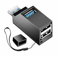 Kanget®: 180HB 3 in 1 USB - 3 Port USB 3.0 for Laptop and PC, Transfer Speeds Up to 5 Gbps, Lightweight, Multi OS Compatible, Plug and Play Design