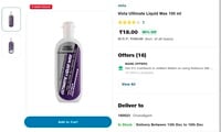 Liquid Wax at Rs 18 (Available at Chandigarh Pincode - 160023)
